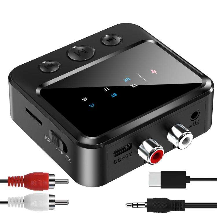 Bluetooth 5.4 Audio Transmitter/Receiver Adapter With TF Card Playback, C56
