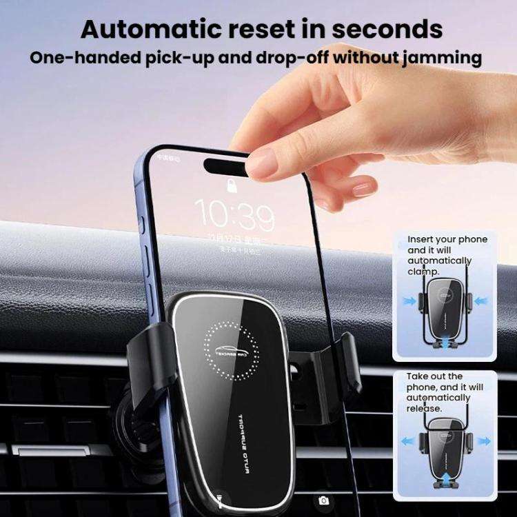 M7 Car Air Vent Gravity Phone Mount With Anti-Drop Tail Clip, M7