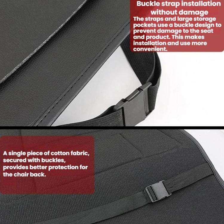 1109 Car Seat Back Leather Storage Organizer Vehicle-Mounted Hanging Trash Bag