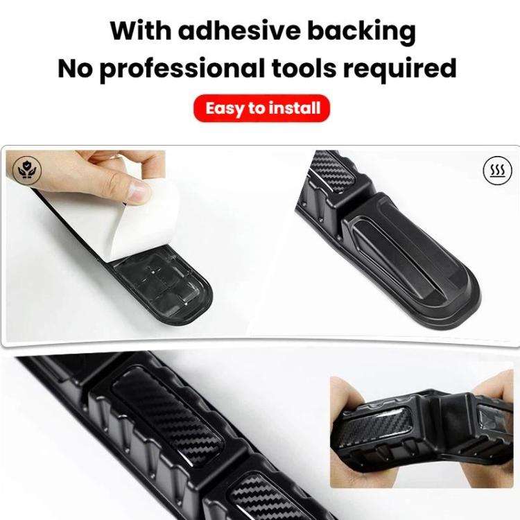 CTU040-1 2pcs Car Bumper Anti-Collision Strip Universal Trunk Anti-Scratch Protective Sticker, CT...