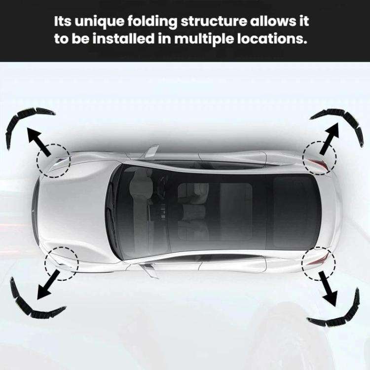 CTU040-1 2pcs Car Bumper Anti-Collision Strip Universal Trunk Anti-Scratch Protective Sticker, CT...
