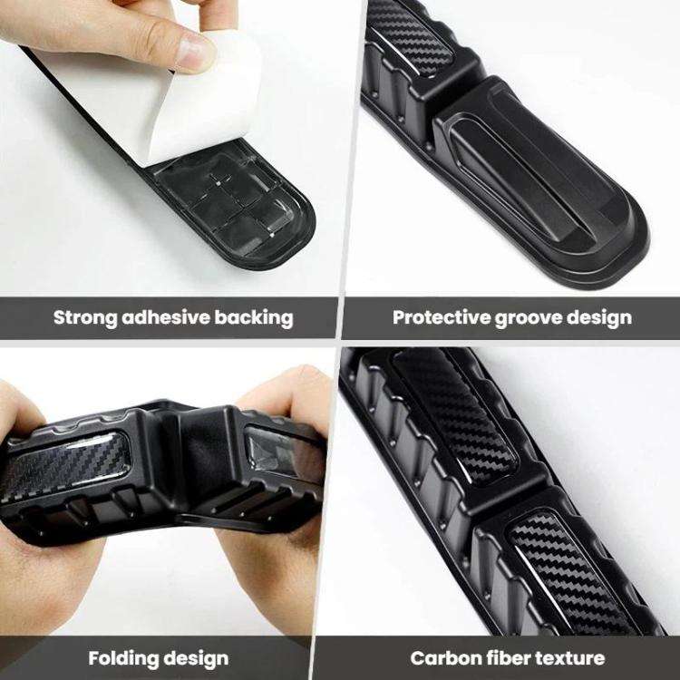 CTU040-1 2pcs Car Bumper Anti-Collision Strip Universal Trunk Anti-Scratch Protective Sticker, CT...