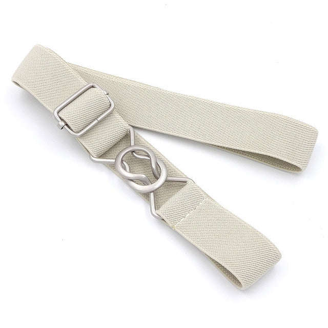 Candy-colored 8-Character Clasp Elastic Braided Belt for Children