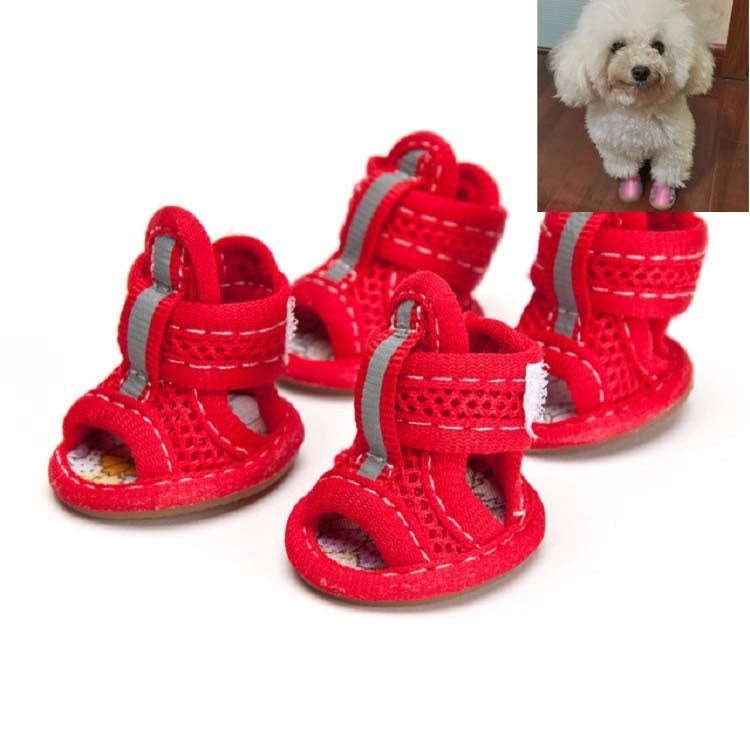 Tendon Bottom Mesh Pet Anti-skid Sandals, Tendon Bottom 5: 5.5x6.5cm