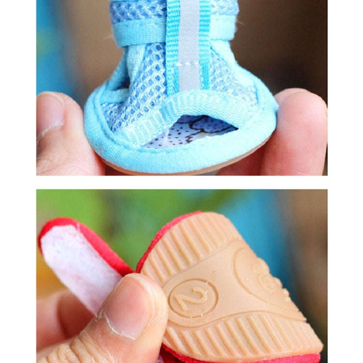 Tendon Bottom Mesh Pet Anti-skid Sandals, Tendon Bottom 5: 5.5x6.5cm