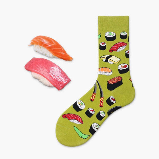 5 Pairs Fruit Food Socks Short  Funny Cotton Socks