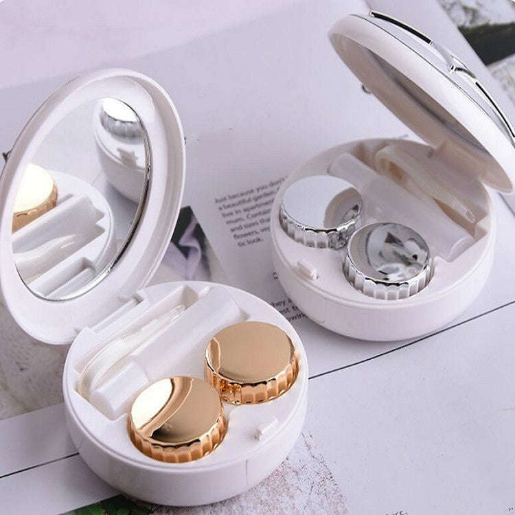 Portable Beauty Lens Care Double Box Contact Lens Case