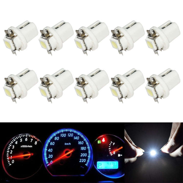 10 PCS T8.5 5050 Led 1 SMD Car Gauge Dash Bulb Dashboard Instrument Light Wedge Interior Lamp, Bl...