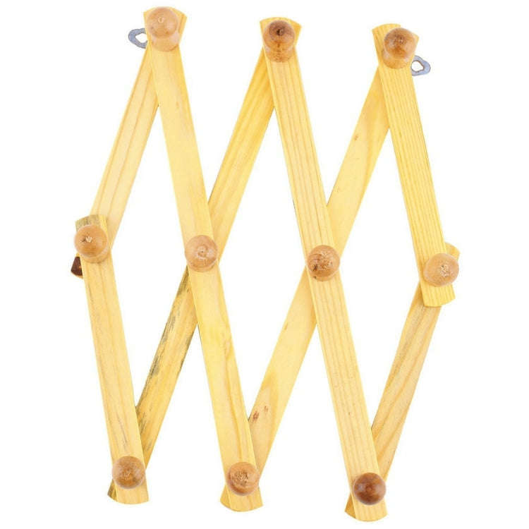 Solid Wooden Retractable Wall Hanging Folding Coat Rack Drying Rack, Coat Rack Drying Rack