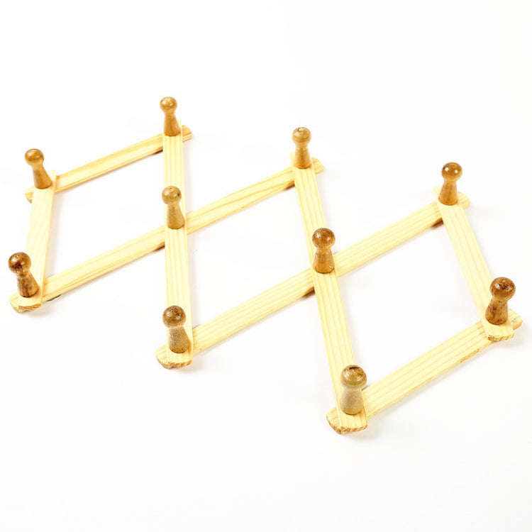 Solid Wooden Retractable Wall Hanging Folding Coat Rack Drying Rack, Coat Rack Drying Rack