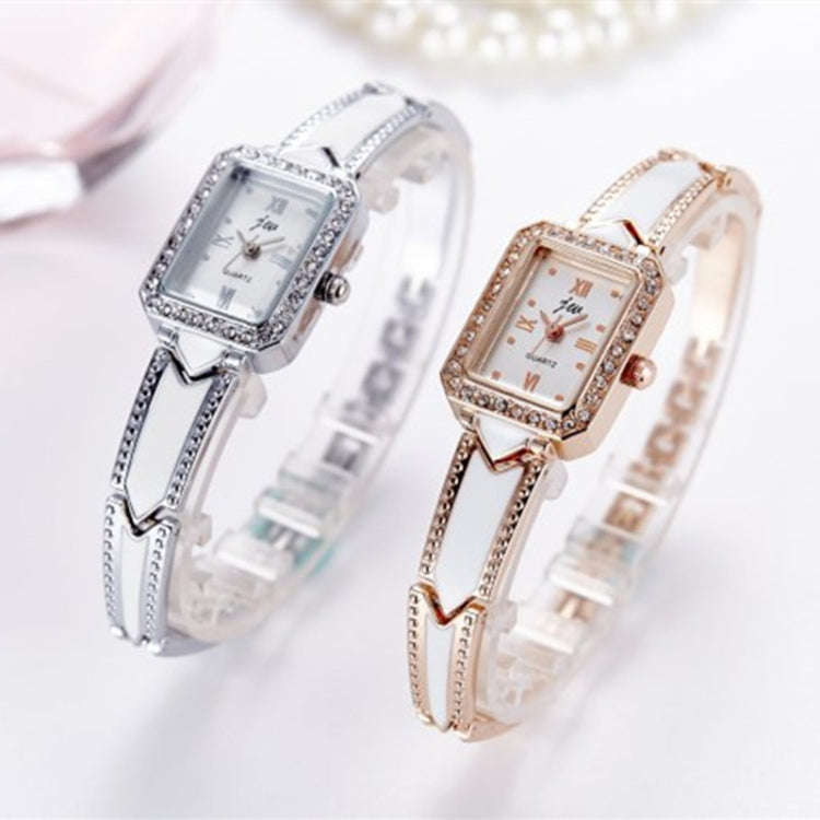 JW Rectangular Dial Stainless Steel Strap Quartz Watch