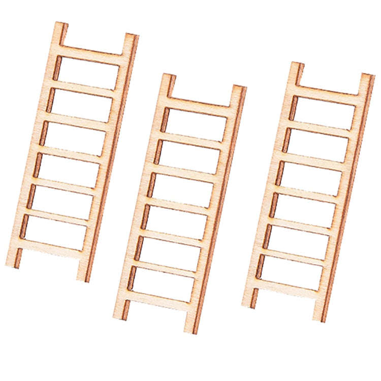 5pcs Simulation Ladder Decoration Wooden Staircase Corridor Micro Landscape Succulent Potted DIY ...