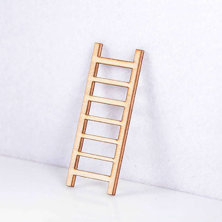 5pcs Simulation Ladder Decoration Wooden Staircase Corridor Micro Landscape Succulent Potted DIY ...