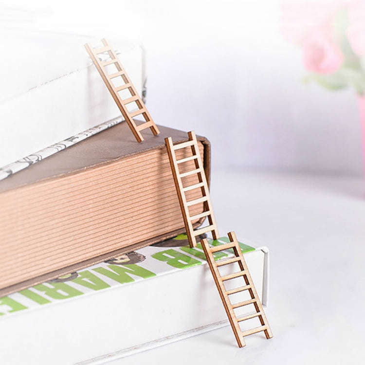 5pcs Simulation Ladder Decoration Wooden Staircase Corridor Micro Landscape Succulent Potted DIY ...