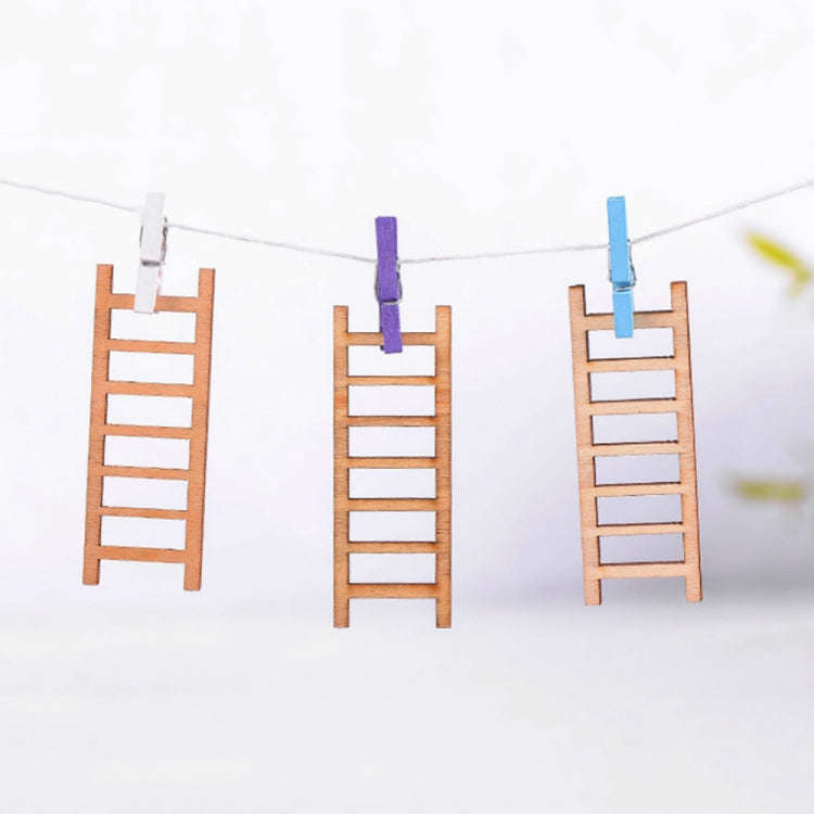 5pcs Simulation Ladder Decoration Wooden Staircase Corridor Micro Landscape Succulent Potted DIY ...