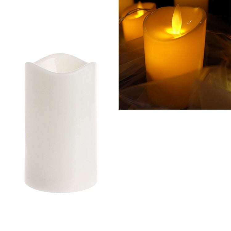 Cylindrical LED Electronic Candle Light Simulation Wedding Candlestick Candle, 15x7.5cm, 10x7.5cm...