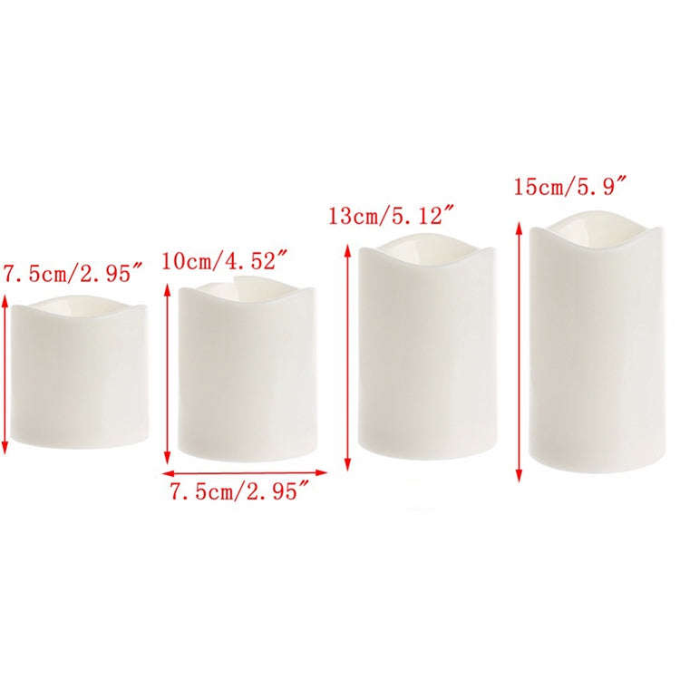 Cylindrical LED Electronic Candle Light Simulation Wedding Candlestick Candle, 15x7.5cm, 10x7.5cm...