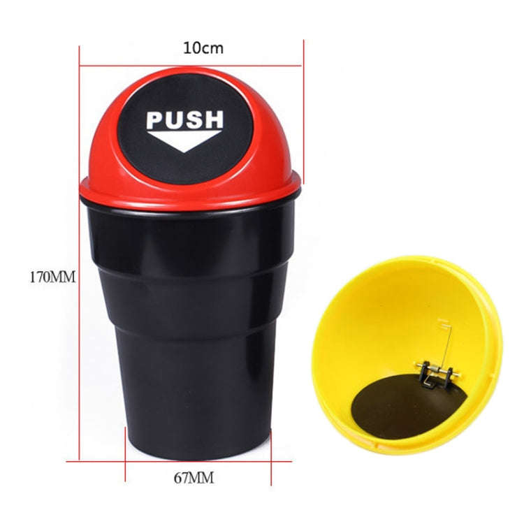 Universal Car Trash Bin Car Garbage Can Rubbish Dust Case Holder Bin Automobile Storage Bucket, R...