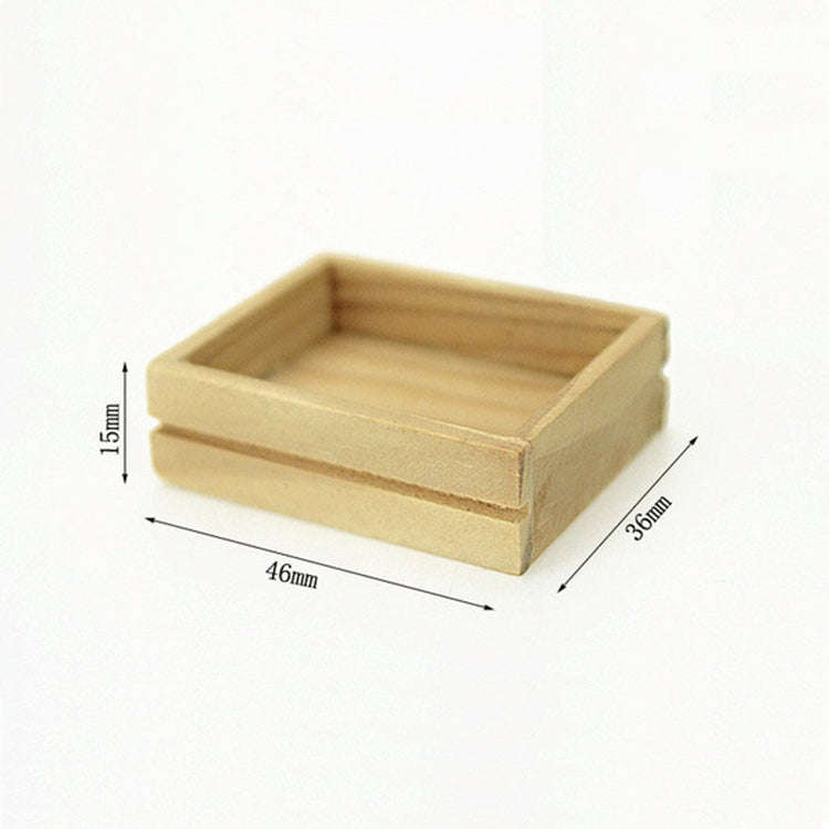 3 PCS Toy House Accessories Mini Wooden Box, Wooden Box