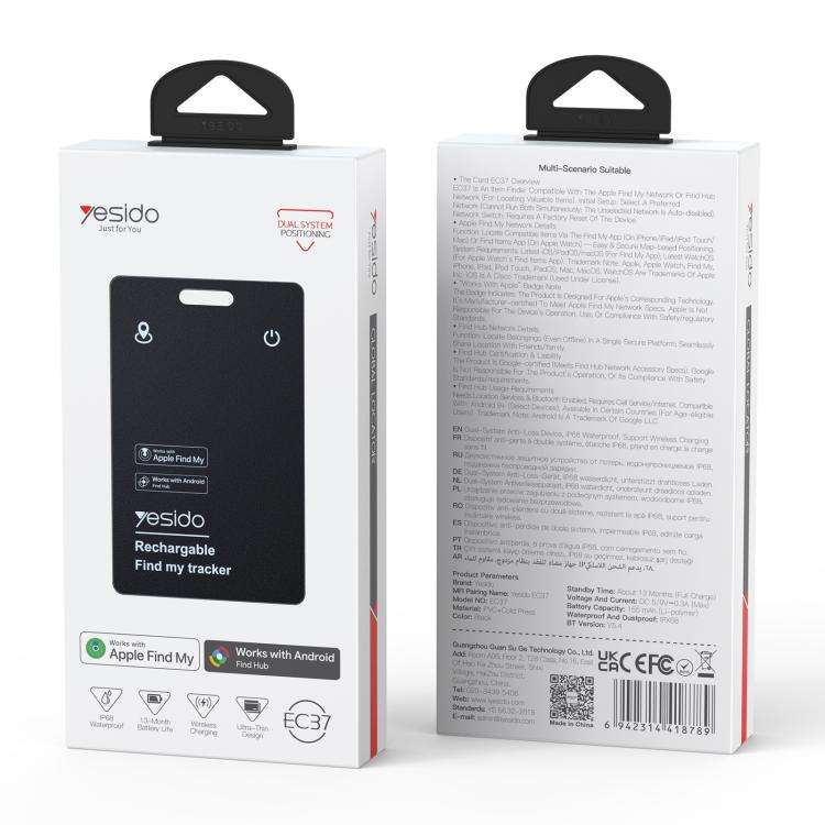 Yesido EC37 Findmy & Find Hub Dual System Anti-Loss Device