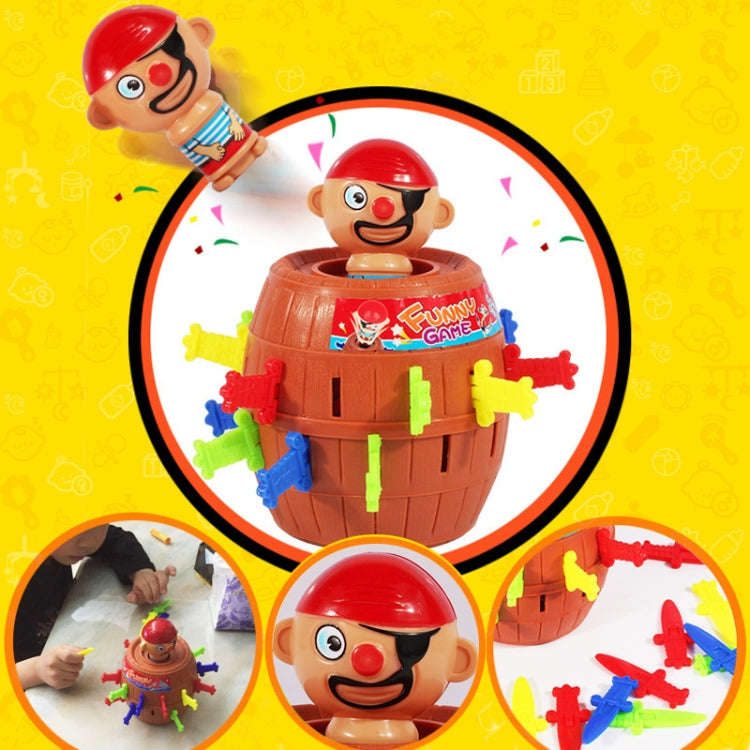 2 PCS Tricky Toys The Pirates Uncle Insert Sword Barrel Table Game, Pirate Barrel