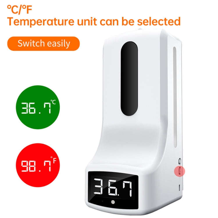K9 Pro Handsfree Non-contact Body Light-sensitive Distance Sensor Thermometer + 1000ml Automatic ...