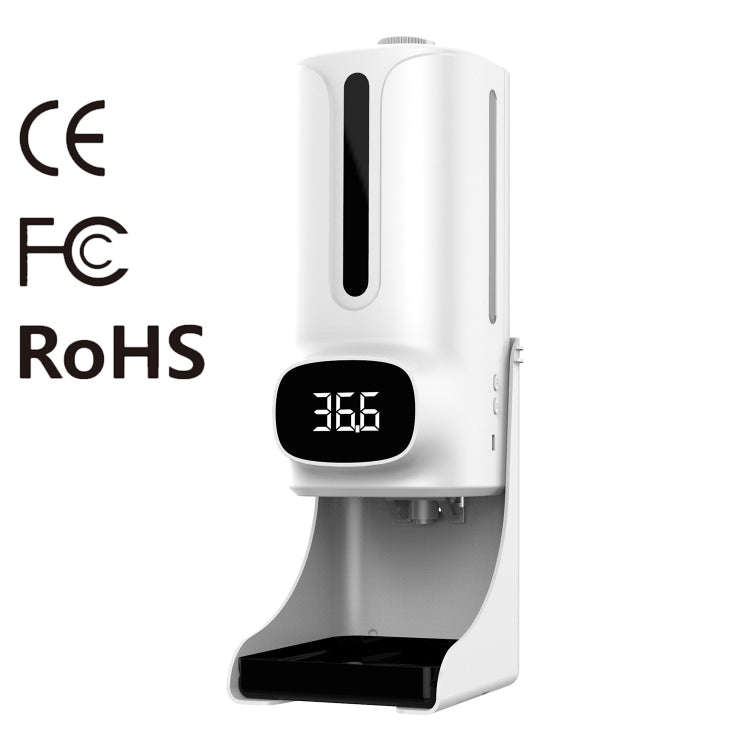K9 Pro Plus Handsfree Non-contact Body Thermometer + 1000ml Automatic Non-contact Liquid Soap Dis...