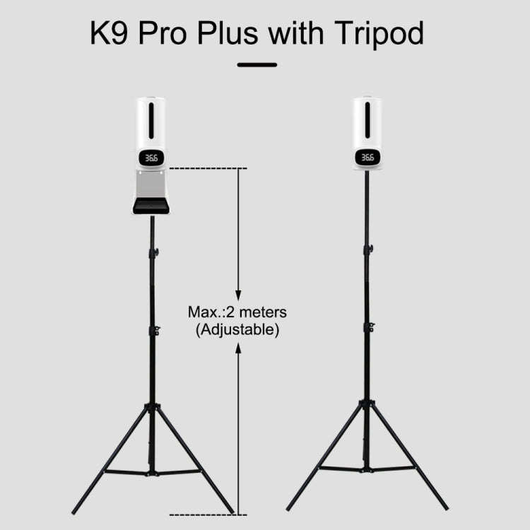K9 Pro Plus Handsfree Non-contact Body Thermometer + 1000ml Automatic Non-contact Liquid Soap Dis...