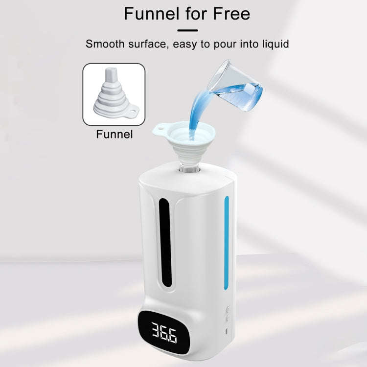 K9 Pro Plus Handsfree Non-contact Body Thermometer + 1000ml Automatic Non-contact Liquid Soap Dis...