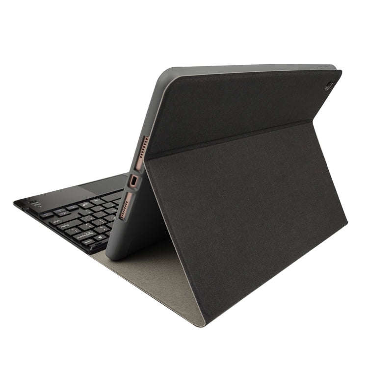 RK102C Detachable Magnetic Plastic Bluetooth Keyboard with Touchpad + Silk Pattern TPU Tablet Cas...