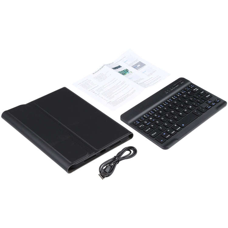 A06 Detachable Lambskin Texture Ultra-thin TPU Bluetooth Keyboard Leather Tablet Case with Stand ...