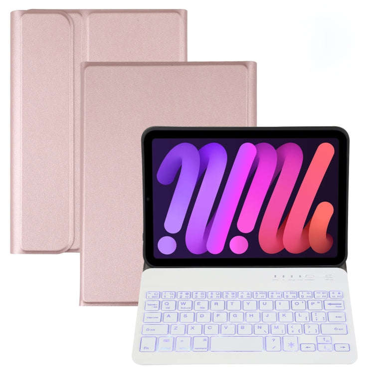 A06S Detachable Lambskin Texture Ultra-thin TPU Backlight Bluetooth Keyboard Leather Tablet Case ...