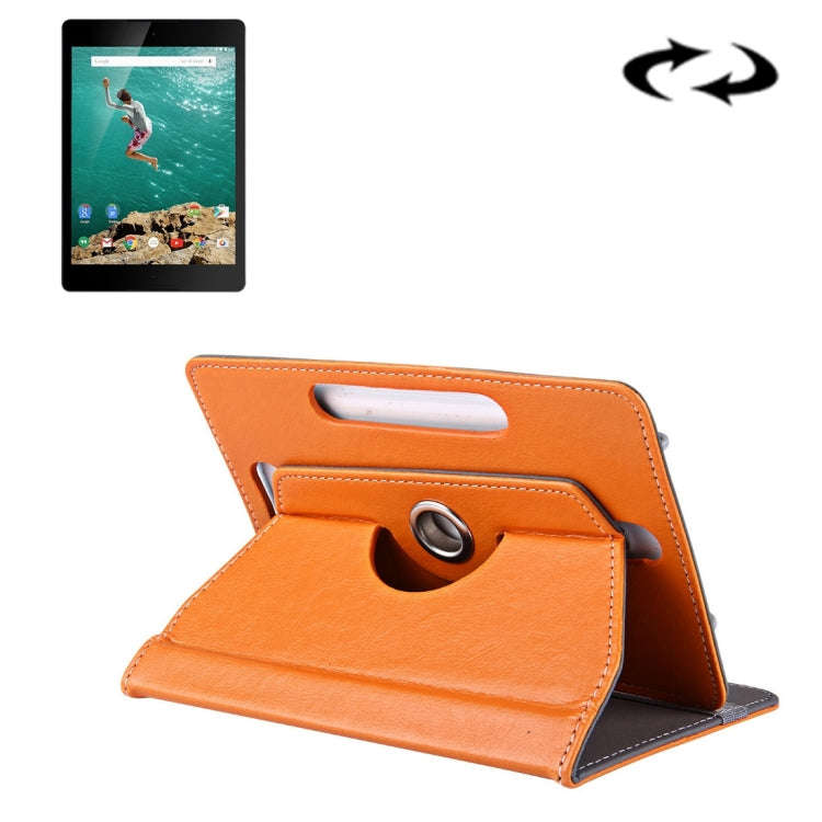 9 inch Tablets Leather Case Crazy Horse Texture 360 Degrees Rotation Protective Case Shell with H...