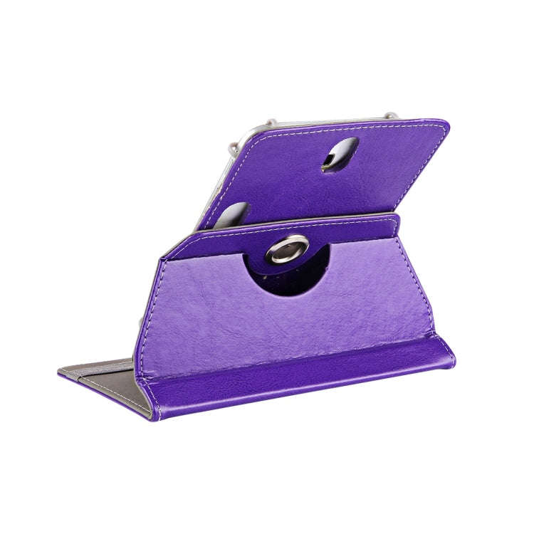 9 inch Tablets Leather Case Crazy Horse Texture 360 Degrees Rotation Protective Case Shell with H...
