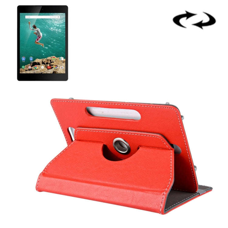 9 inch Tablets Leather Case Crazy Horse Texture 360 Degrees Rotation Protective Case Shell with H...