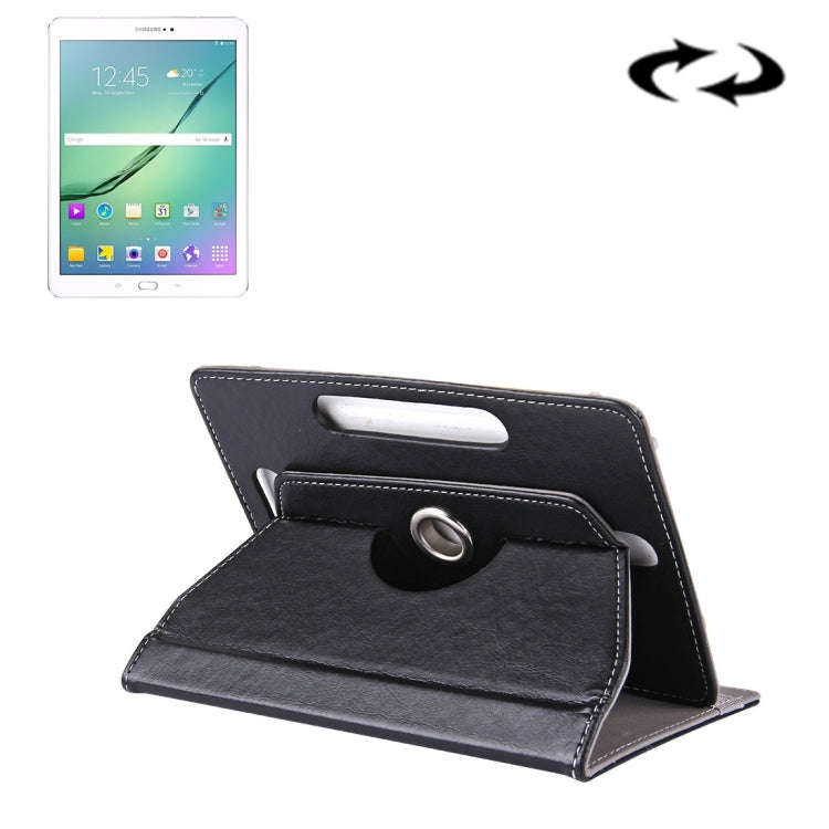 10 inch Tablets Leather Case Crazy Horse Texture 360 Degrees Rotation Protective Case Shell with ...