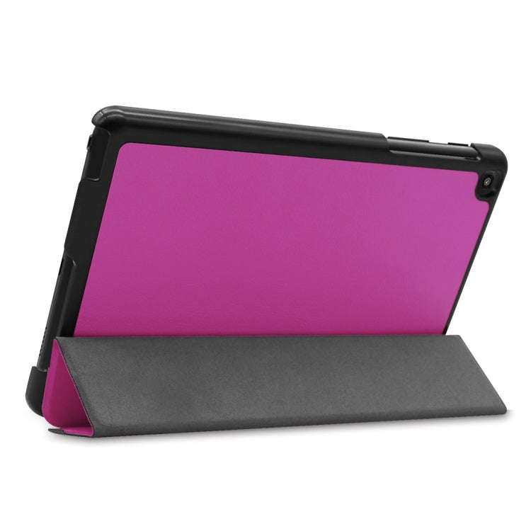 Custer Texture Horizontal Flip Leather Case for Galaxy Tab A 8.0 (2019) P205 / P200, with Three-f...