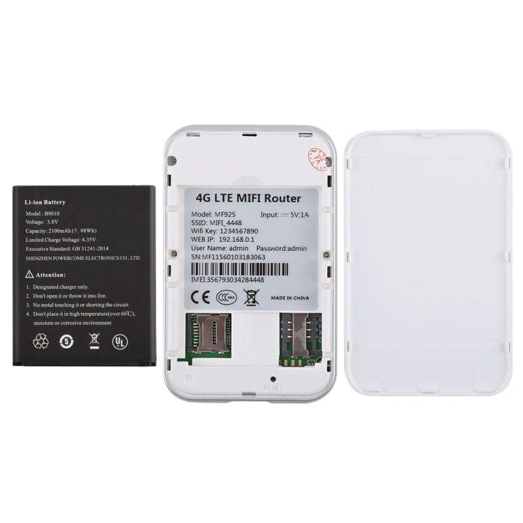 MF925 4G LTE Multi-modes High Speed Wireless Router, Support TF Card(32GB Max), MF925