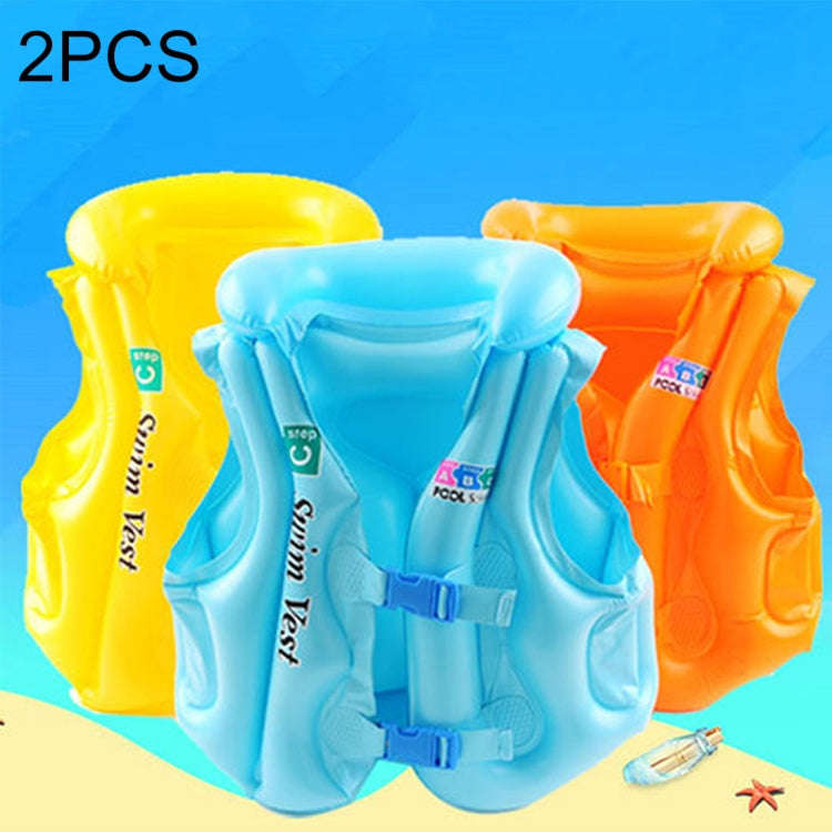 2 PCS C Code Children Float Inflatable Life Jacket Swimsuit, Size: Small, Random Color Delivery, ...