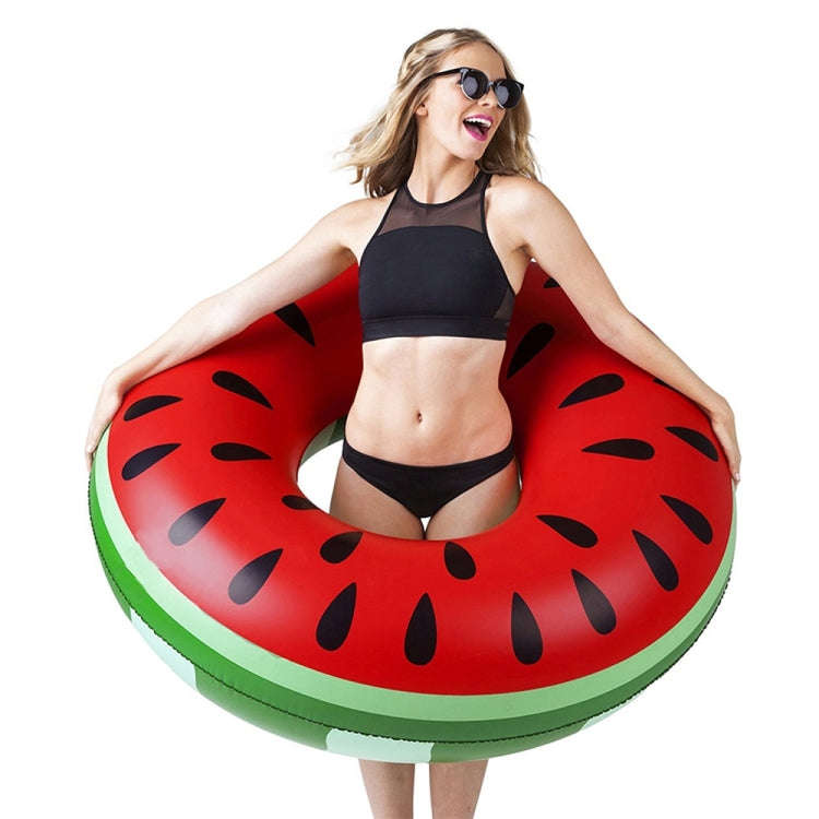 Inflatable Watermelon Shaped Swimming Ring, Inflated Size: 114 x 114cm, Watermelon Ring
