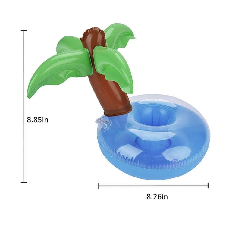 Inflatable Coconut Tree Shaped Floating Drink Holder, Inflated Size: About 21 x 21 x 22cm, Coconu...