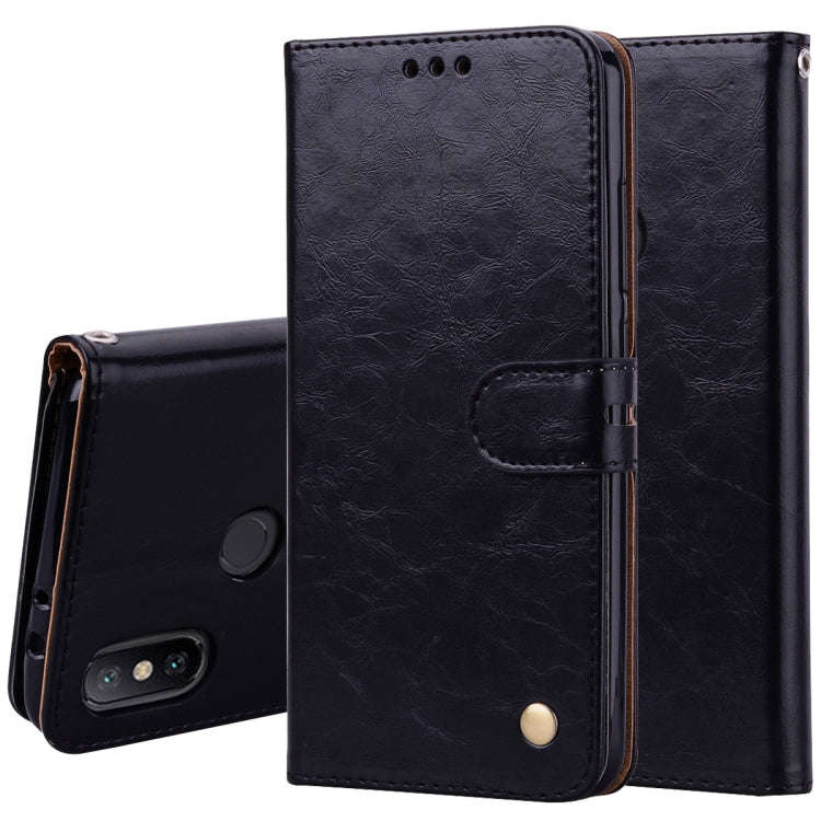 Business Style Oil Wax Texture Horizontal Flip Leather Case for Xiaomi Mi 6X / A2, with Holder & ...