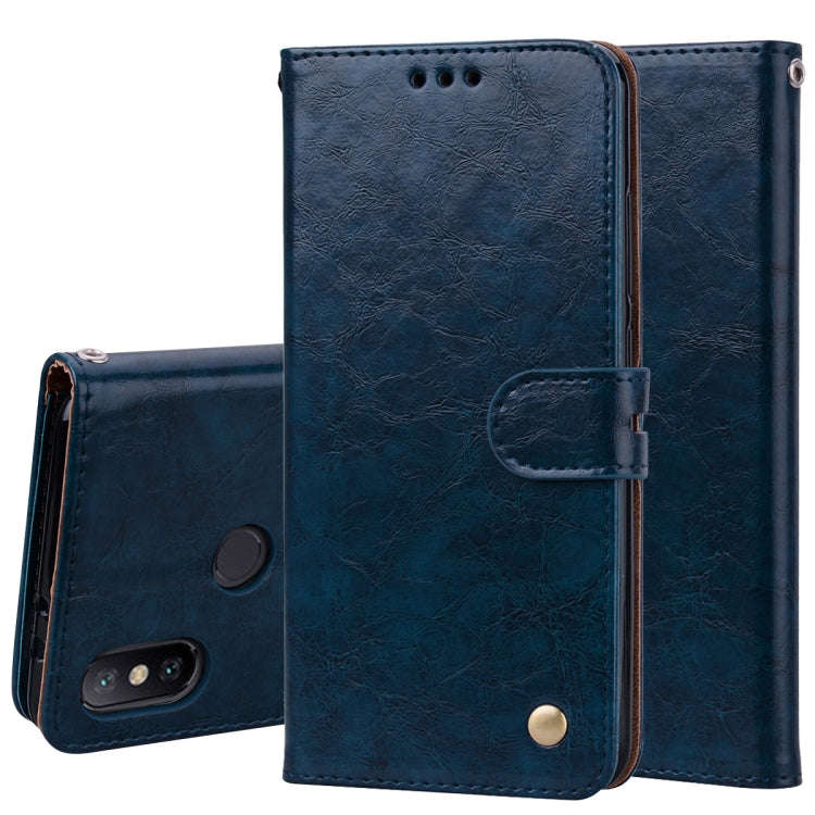 Business Style Oil Wax Texture Horizontal Flip Leather Case for Xiaomi Mi 6X / A2, with Holder & ...