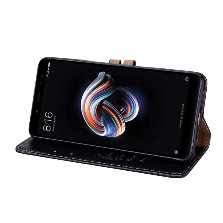 Business Style Oil Wax Texture Horizontal Flip Leather Case for Xiaomi Redmi Note 5 Pro, with Hol...