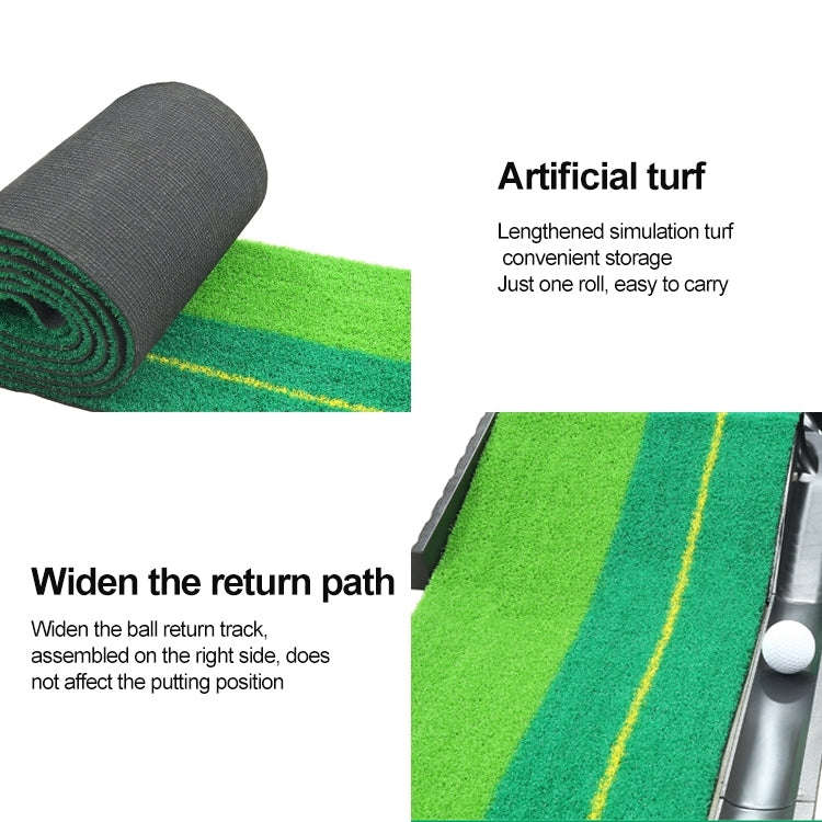 PGMPGM 2.5m Golf Indoor Swing Grip Putting Trainer Practice Pace with Automatic Return Fairways &...