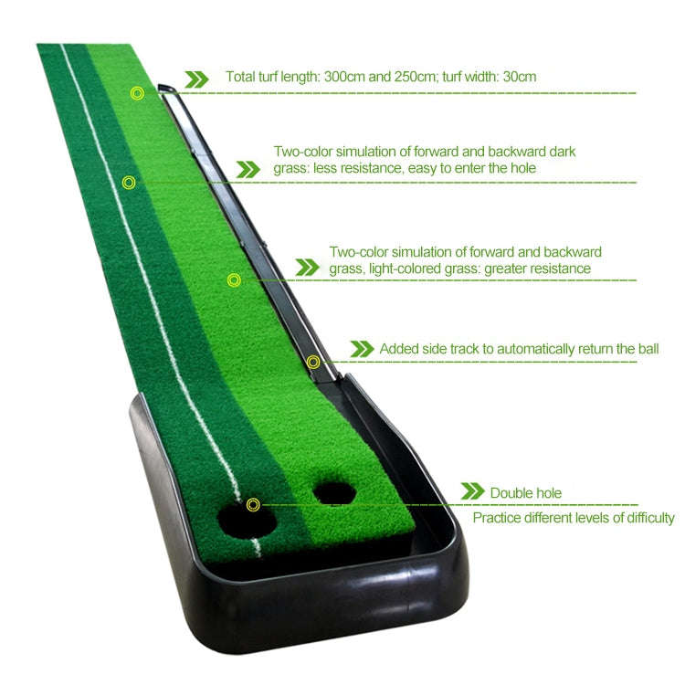 PGMPGM 2.5m Golf Indoor Swing Grip Putting Trainer Practice Pace with Automatic Return Fairways &...