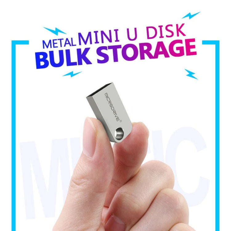 MicroDrive 16GB USB 2.0 Mini Semi-circular Metal U Disk, 16GB