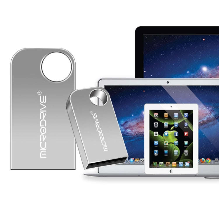 MicroDrive 16GB USB 2.0 Mini Semi-circular Metal U Disk, 16GB