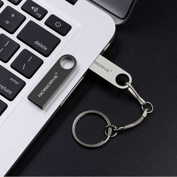 MicroDrive 64GB USB 2.0 Metal Waterproof High Speed U Disk(Grey), 64GB