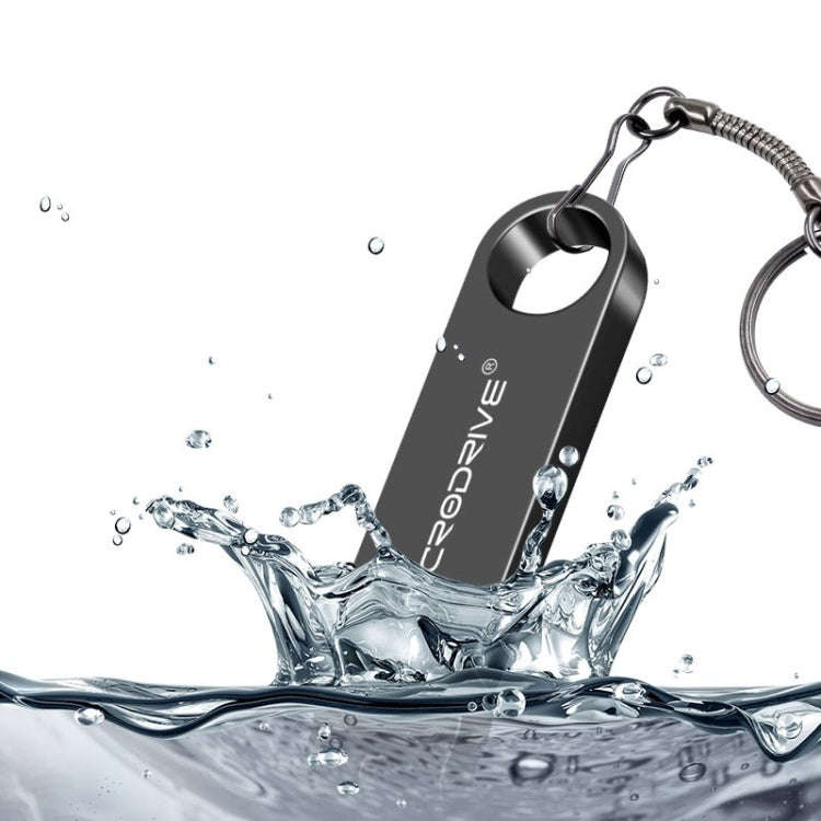 MicroDrive 64GB USB 2.0 Metal Waterproof High Speed U Disk(Grey), 64GB
